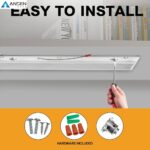 Ansen Under Cabinet Light, 24 inch 18 Watt LED Light for Kitchen/Hallway/Closet, CRI>92, R9>90, Hardwired Installation, Dimmable, 3000K/4000K/5000K(Warm White, Cool White, Daylight)