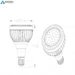 Ansen commercial large wattage LED lighting, PAR30-COB full-spectrum RA95,35W high efficiency, designed for clothing stores, elegant ceiling spotlights to create a professional lighting environment.