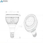 Ansen 33W PAR30 Spotlight LED bulb OSRAM Chip E27 Beam Angle 24°, 36°,